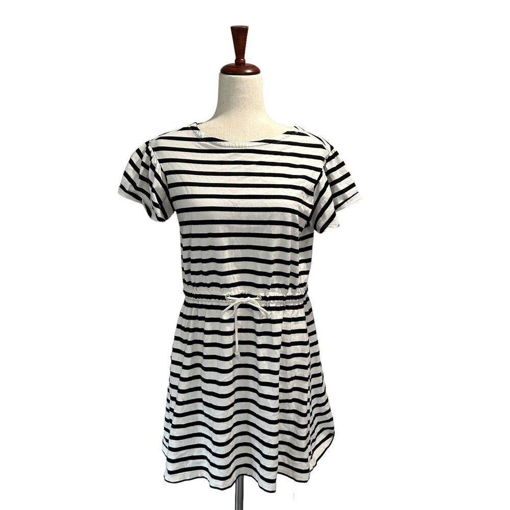 Kate Spade New York Medium Stripe Drop Shoulder Dress Women's Midi Summer Preppy